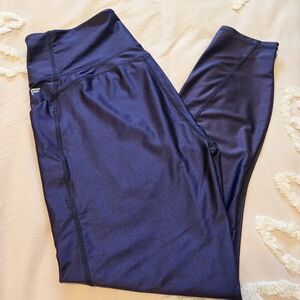 Fabletics Shiny Navy Blue Leggings